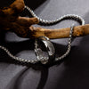 Wholesale Jewelry Pearl Chain Titanium Steel Pendant Necklace With Letters Numbers Text Electroplated For Men
