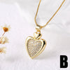 Wholesale Jewelry Pearl Cross Heart Copper Geometric Box Chain Necklace With Electroplating
