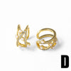 Wholesale Jewelry Pearl Double Inlaid Zircon Copper 18K Gold Plated Geometric Minimalist Women's Earrings