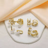 Wholesale Jewelry Pearl Double Inlaid Zircon Copper 18K Gold Plated Geometric Minimalist Women's Earrings