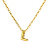 Wholesale Jewelry Pendant Necklace Copper 18K Gold Electroplated 3D Bubble Letter Minimalist Style