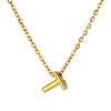 Wholesale Jewelry Pendant Necklace Copper 18K Gold Electroplated 3D Bubble Letter Minimalist Style