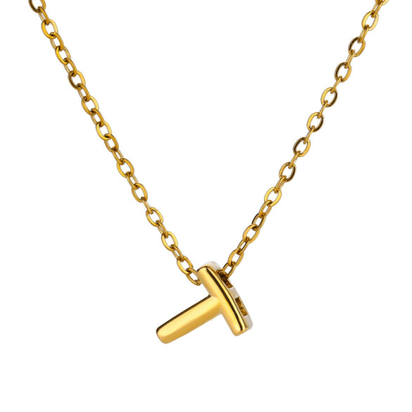 Wholesale Jewelry Pendant Necklace Copper 18K Gold Electroplated 3D Bubble Letter Minimalist Style