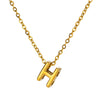 Wholesale Jewelry Pendant Necklace Copper 18K Gold Electroplated 3D Bubble Letter Minimalist Style