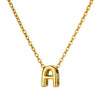Wholesale Jewelry Pendant Necklace Copper 18K Gold Electroplated 3D Bubble Letter Minimalist Style