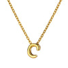 Wholesale Jewelry Pendant Necklace Copper 18K Gold Electroplated 3D Bubble Letter Minimalist Style