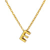 Wholesale Jewelry Pendant Necklace Copper 18K Gold Electroplated 3D Bubble Letter Minimalist Style