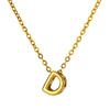 Wholesale Jewelry Pendant Necklace Copper 18K Gold Electroplated 3D Bubble Letter Minimalist Style