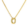 Wholesale Jewelry Pendant Necklace Copper 18K Gold Electroplated 3D Bubble Letter Minimalist Style