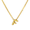 Wholesale Jewelry Pendant Necklace Copper 18K Gold Electroplated 3D Bubble Letter Minimalist Style