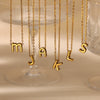 Wholesale Jewelry Pendant Necklace Copper 18K Gold Electroplated 3D Bubble Letter Minimalist Style