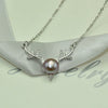 Wholesale Jewelry Pendant 925 Silver Microinlaid Deer And Reindeer Freshwater Pearl Copper Goldplated Colorpreserving
