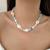 Wholesale Jewelry Plastic Resin Alloy Handmade Beach Ocean Style Animals Zodiac Starfish Shell Beaded Clavicle Necklace For Women