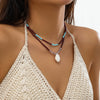 Wholesale Jewelry Plastic Resin Alloy Handmade Beach Ocean Style Animals Zodiac Starfish Shell Beaded Clavicle Necklace For Women