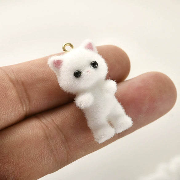 Wholesale Jewelry Plush Bear Resin Pendant Handmade Accessories Spray Velvet