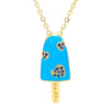 Wholesale Jewelry Popsicle-shaped Oil Drop Pendant Copper Inlaid Zircon Necklace Gooddiy