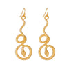 Wholesale Jewelry Punk Style Alloy Snake Earrings With Electroplating