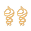 Wholesale Jewelry Punk Style Alloy Snake Earrings With Electroplating