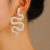 Wholesale Jewelry Punk Style Alloy Snake Earrings With Electroplating