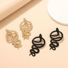 Wholesale Jewelry Punk Style Alloy Snake Earrings With Electroplating
