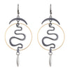 Wholesale Jewelry Punk Style Alloy Snake Earrings With Electroplating