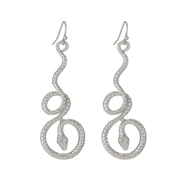 Wholesale Jewelry Punk Style Alloy Snake Earrings With Electroplating