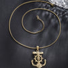 Wholesale Jewelry Punk Style Anchor Stainless Steel Pendant Necklace With Electroplating