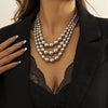 Wholesale Jewelry Punk Style Geometric Ccb Bead Ball Chain Clavicle Necklace For Women
