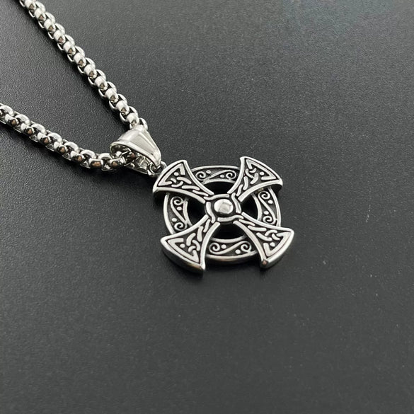 Wholesale Jewelry Punk Viking Celtic Knot Cross Stainless Steel Casting Polishing Unisex Doll Style