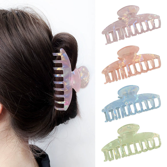 Wholesale Jewelry Pvc Handmade Natural Geometric Women's Hair Ornaments Mermaid Shark Clip