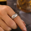 Wholesale Jewelry Queen Modern Style Simple Style Solid Color Titanium Steel 18K Gold Plated Plating Rings