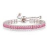 Wholesale Jewelry Rectangular Zircon Copper Bracelet With Wave Pattern And Glass Treatment
