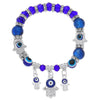 Wholesale Jewelry Resin Geometric Round Bead And Palm Pendant Bracelet Electroplated Unisex