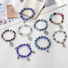 Wholesale Jewelry Resin Geometric Round Bead And Palm Pendant Bracelet Electroplated Unisex