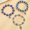 Wholesale Jewelry Resin Geometric Round Bead And Palm Pendant Bracelet Electroplated Unisex