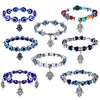 Wholesale Jewelry Resin Geometric Round Bead And Palm Pendant Bracelet Electroplated Unisex