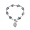 Wholesale Jewelry Resin Geometric Round Bead And Palm Pendant Bracelet Electroplated Unisex