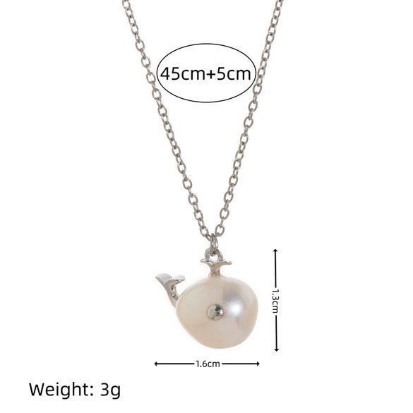 Wholesale Jewelry Retro Animal Style Copper Clown Fish Pendant Necklace With Electroplating