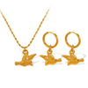 Wholesale Jewelry Retro Animal Style 316L Stainless Steel Electroplated Clavicle Chain Necklace With Bear Little Pig Small Animal Pattern