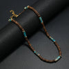 Wholesale Jewelry Retro Bohemian Style Coconut Shell Wooden Beads Natural Stone U Shape Necklace Unisex
