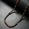Wholesale Jewelry Retro Bohemian Style Coconut Shell Wooden Beads Natural Stone U Shape Necklace Unisex