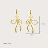 Wholesale Jewelry Retro Bow Copper Gold Plated Earrings