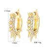 Wholesale Jewelry Retro Circle Star Zircon Copper Earrings Gooddiy