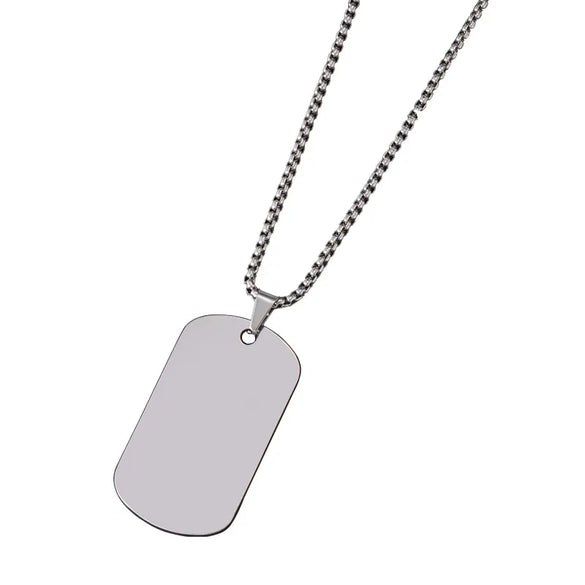 Wholesale Jewelry Retro Classic Style Geometric Customization Laser Engraving 201 Stainless Steel Plating Pendant Necklace Chain-Free