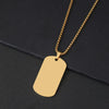 Wholesale Jewelry Retro Classic Style Geometric Customization Laser Engraving 201 Stainless Steel Plating Pendant Necklace Chain-Free
