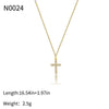 Wholesale Jewelry Retro Copper 14K Gold Plated Cross Earrings For Women
