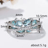 Wholesale Jewelry Retro Creative Doublelayer Geometric Copper Ring Xshaped With Zircon For Women