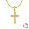 Wholesale Jewelry Retro Cross Silver 225 Electroplated Geometric Chain Men's Hip Hop Style