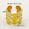 Wholesale Jewelry Retro Elegant Hollow Geometric Round Goldplated Stainless Steel Ring
