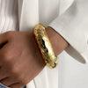 Wholesale Jewelry Retro Exaggerated Irregular Pleated Alloy Bracelet With Electroplating